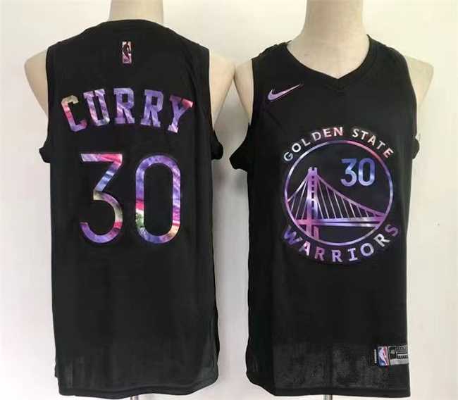 Mens Golden State Warriors #30 Stephen Curry Black Stitched Basketball Jersey->golden state warriors->NBA Jersey
